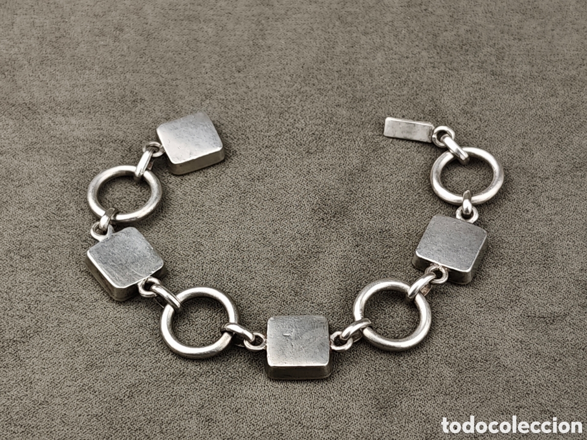 Antig&uuml;edades: Antigua Pulsera Militar de Plata y Esmaltes - Foto 10