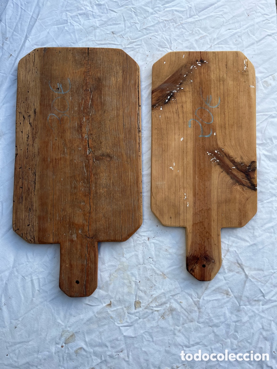 Antig&uuml;edades: Lote 2 tablas antiguas de madera r&uacute;stica &ndash; cocina / panader&iacute;a vintage