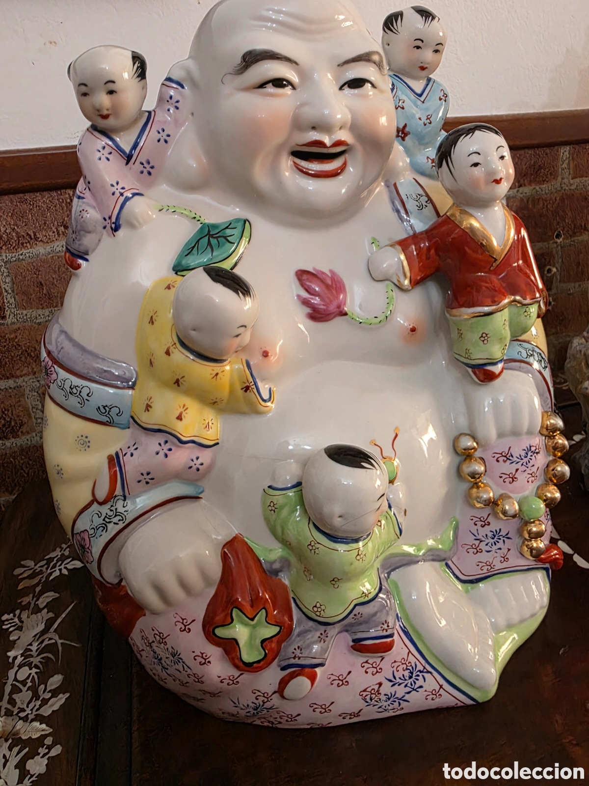 Antig&uuml;edades: Budha 35cm con ni&ntilde;os - Foto 2