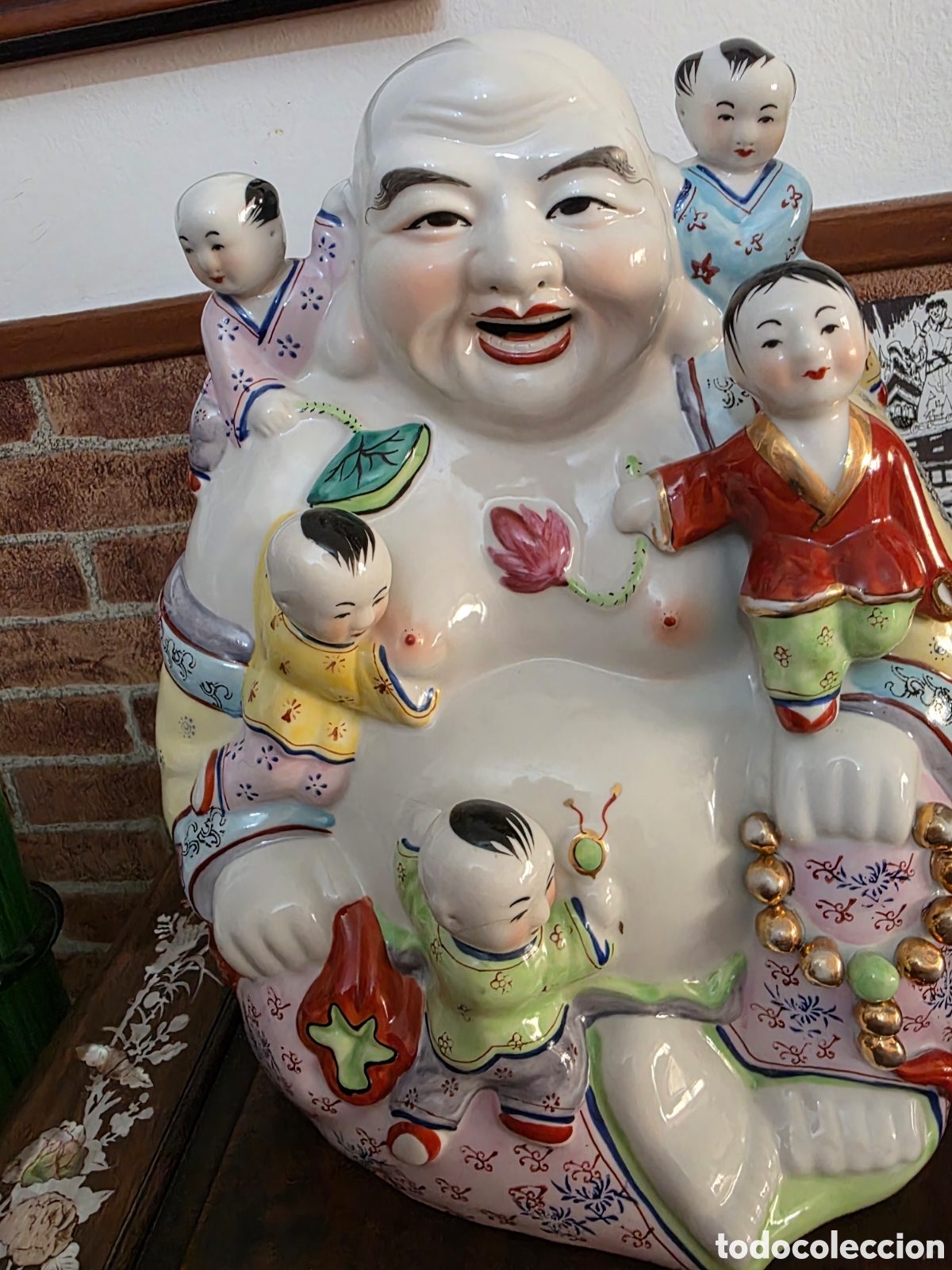 Antig&uuml;edades: Budha 35cm con ni&ntilde;os - Foto 3