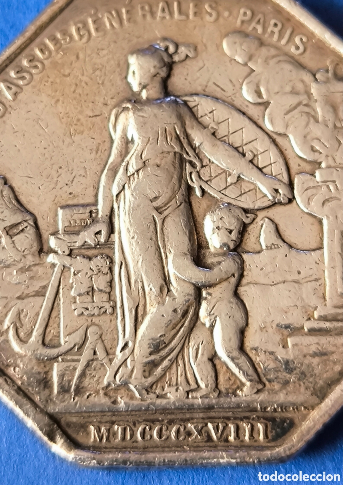 Antig&uuml;edades: MEDALLA PLATA 1818 FRANCIA - Foto 2