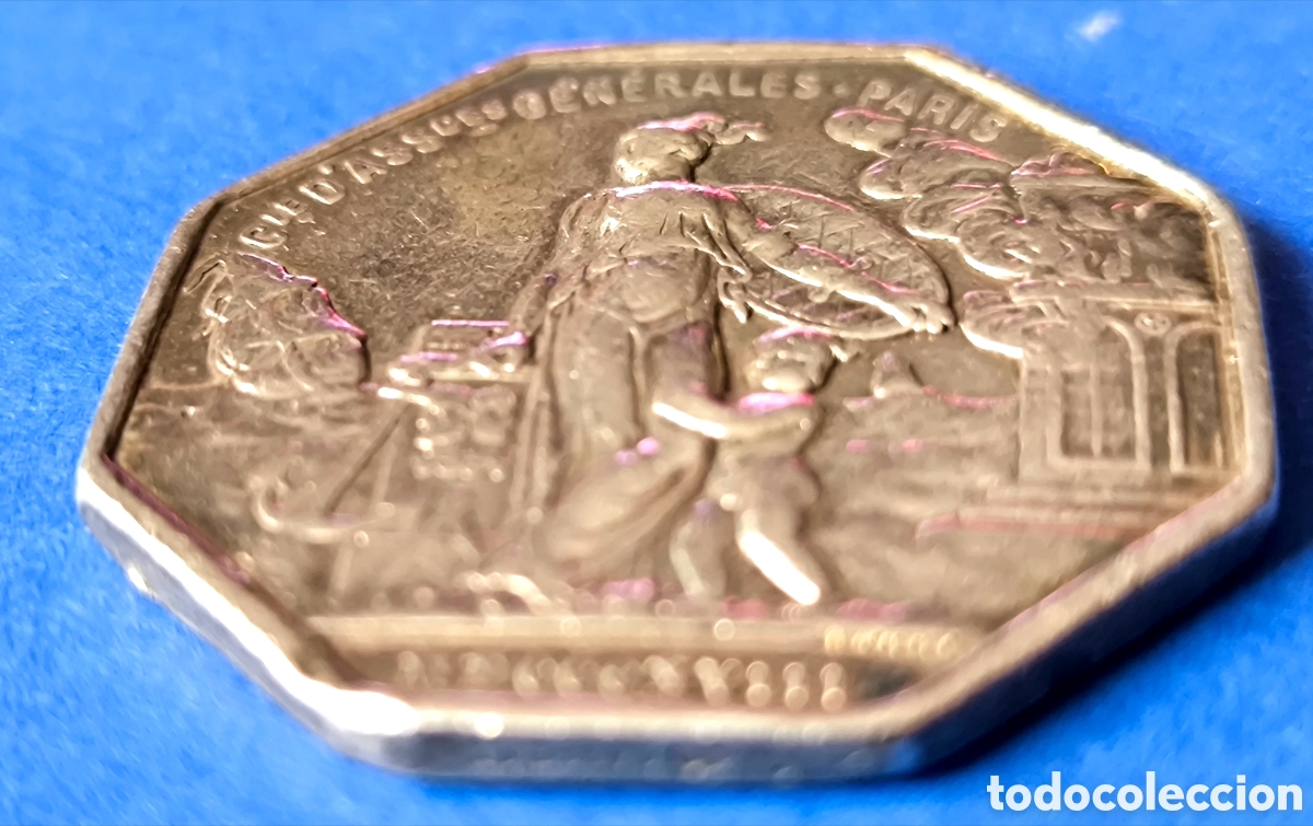 Antig&uuml;edades: MEDALLA PLATA 1818 FRANCIA - Foto 4