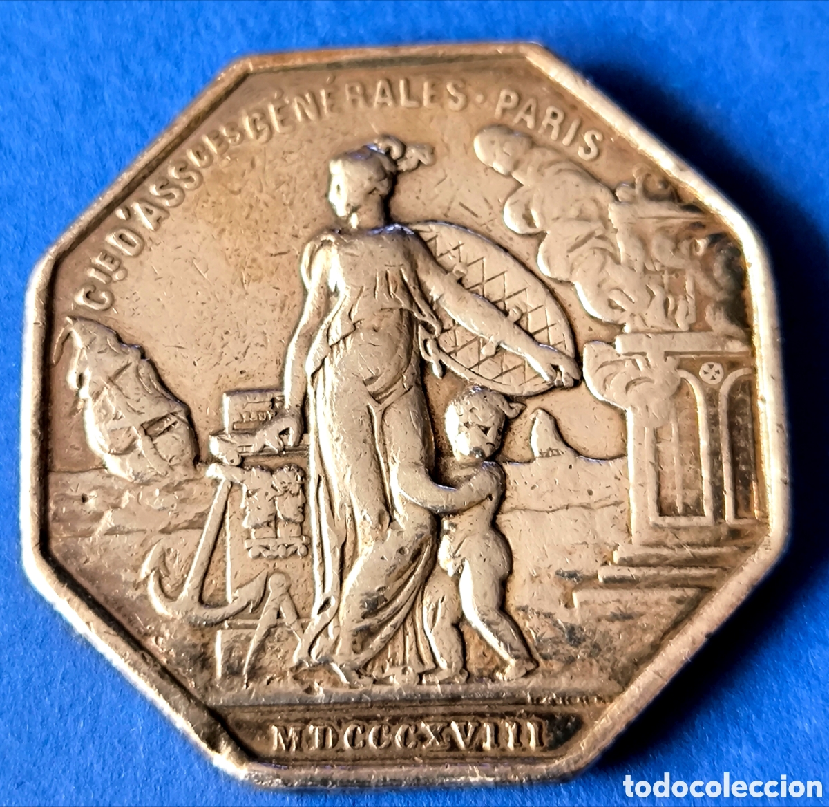 Oggetti Antichi: MEDALLA PLATA 1818 FRANCIA