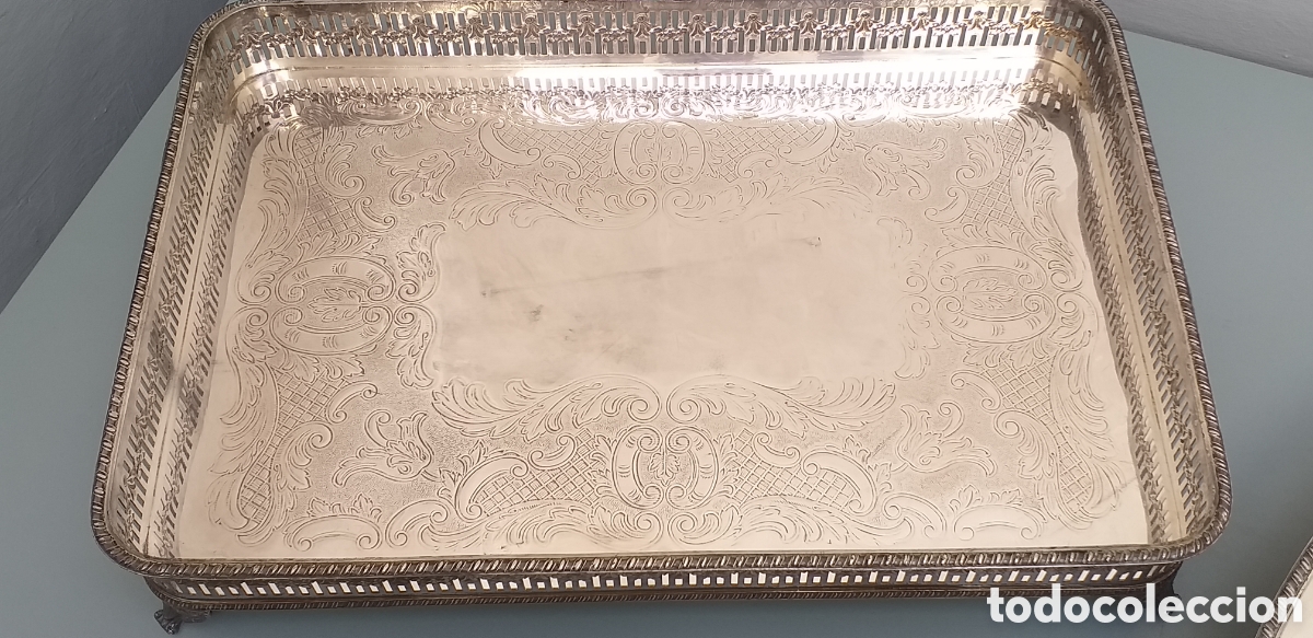 Antig&uuml;edades: Licoreras, cubitera y bandeja plateada. - Foto 6