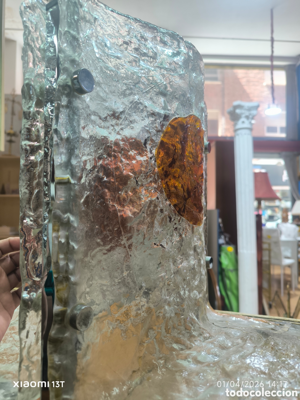 Antig&uuml;edades: L&aacute;mpara de mesa de dise&ntilde;o de Murano - Foto 7