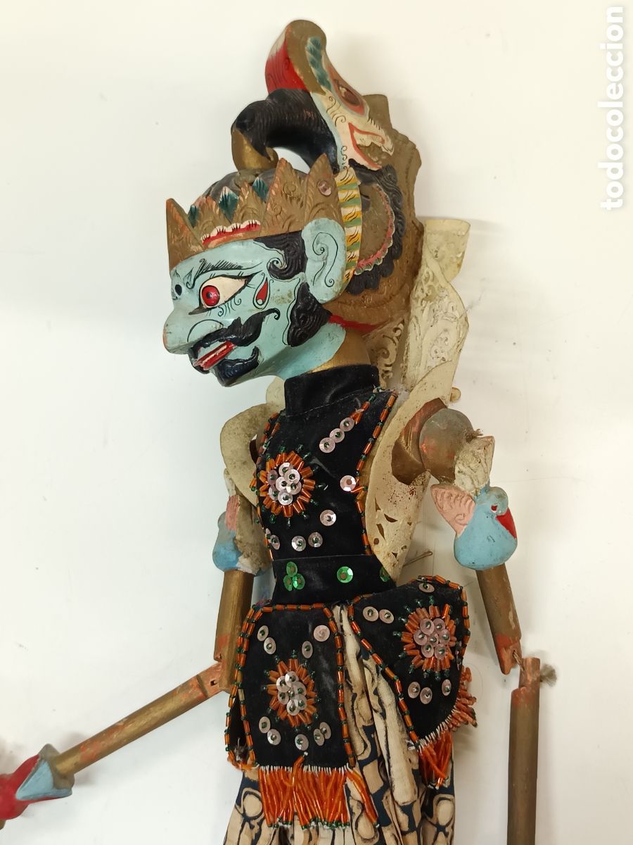 Antig&uuml;edades: Antiguo t&iacute;tere marioneta Indonesia Isla de Java Wayang Golek - Foto 2