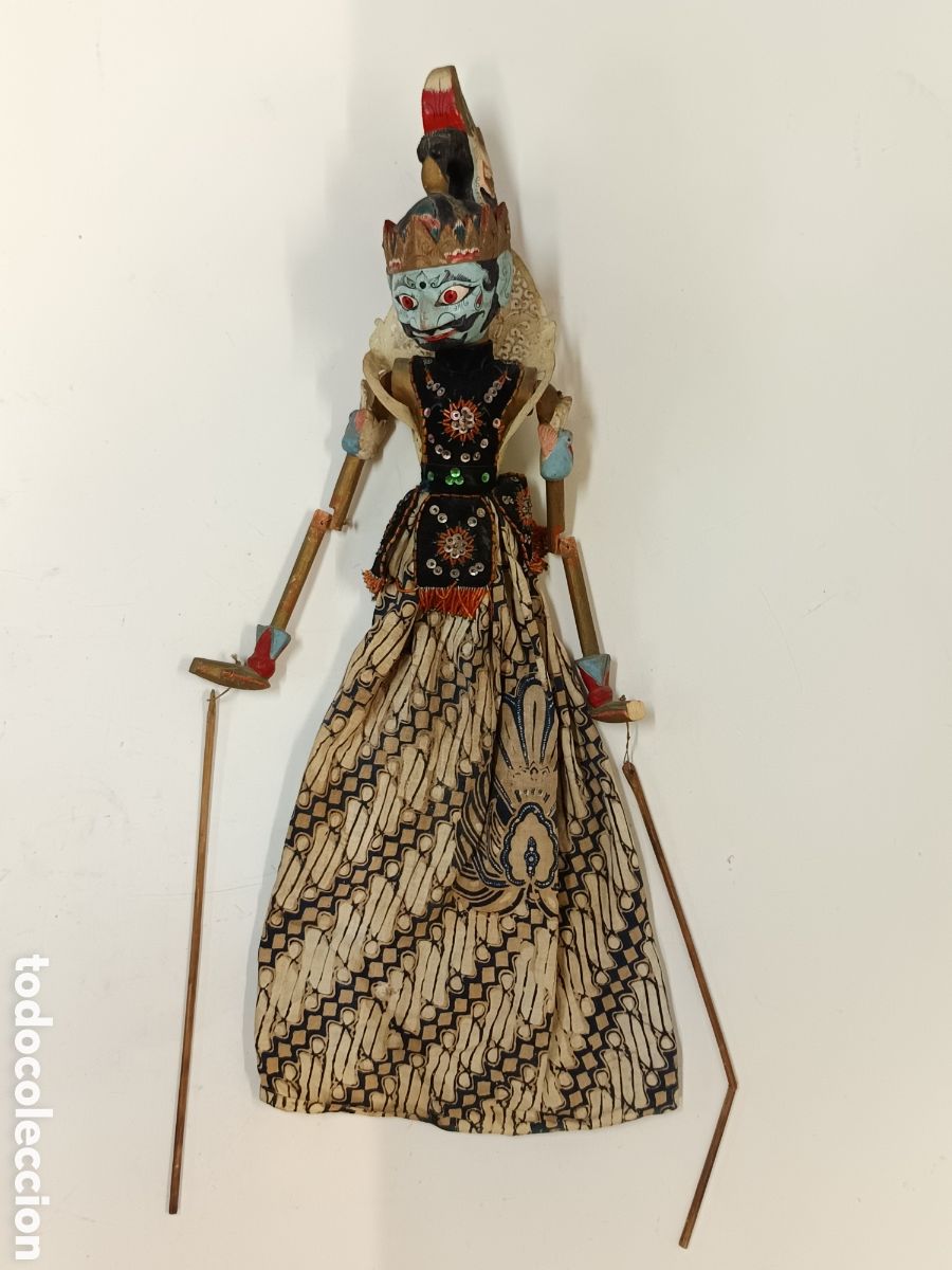 Antig&uuml;edades: Antiguo t&iacute;tere marioneta Indonesia Isla de Java Wayang Golek