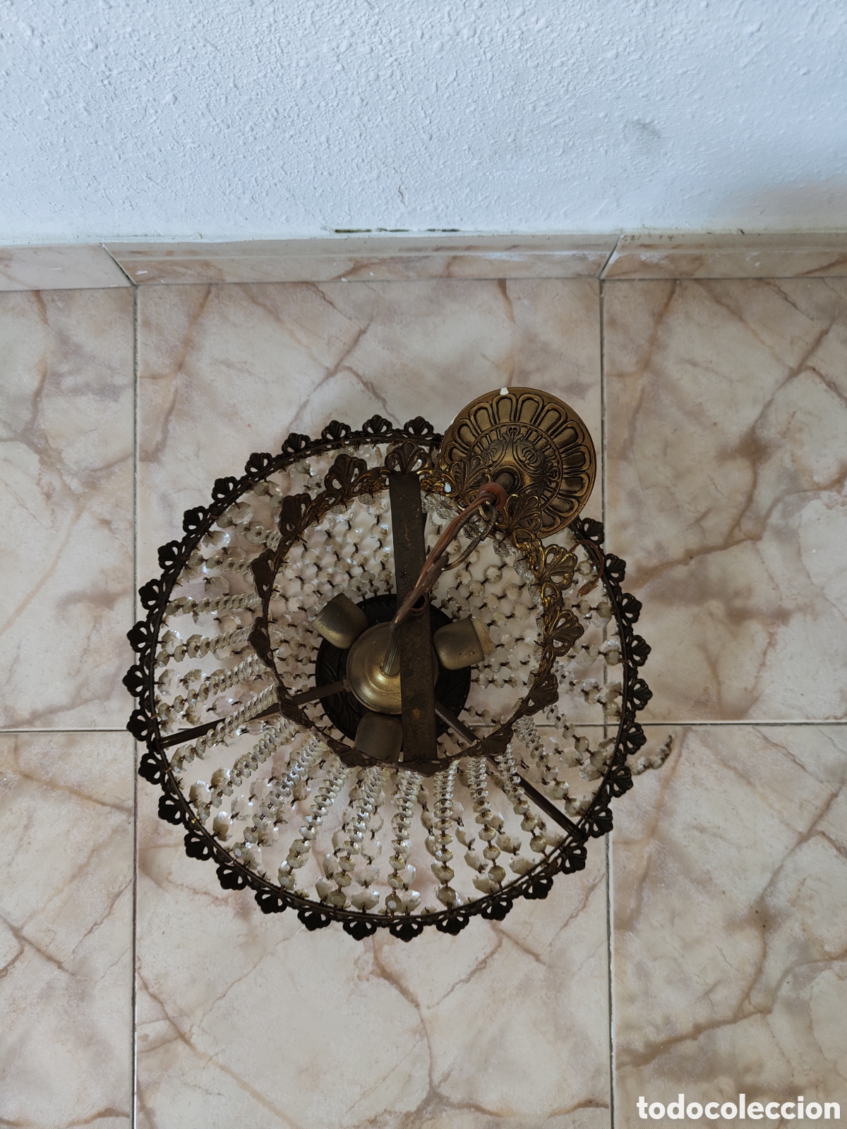 Antig&uuml;edades: Lampara de techo antigua - Foto 3
