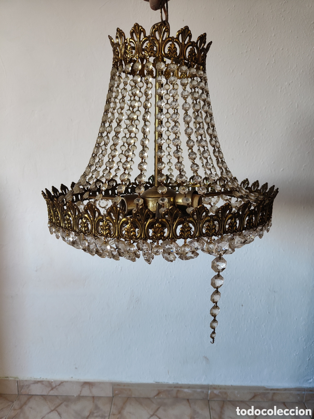 Antig&uuml;edades: Lampara de techo antigua - Foto 4