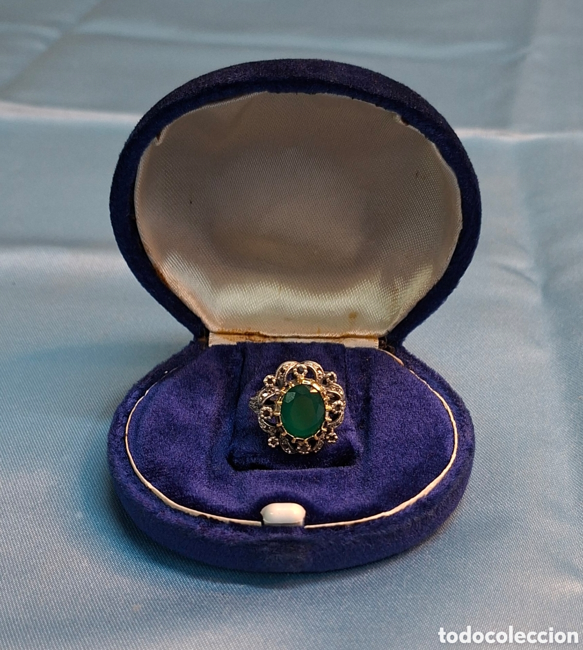 Antig&uuml;edades: Sortija antigua oro y plata principios S.XX