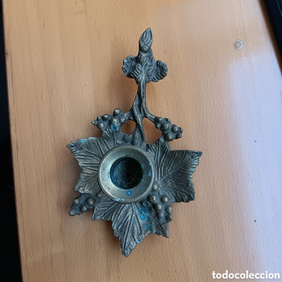 Antig&uuml;edades: Palmatoria antigua de bronce - Foto 2