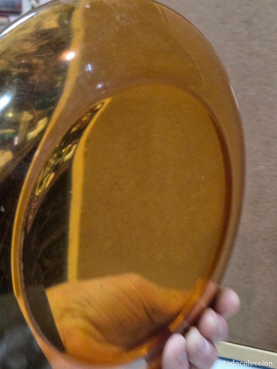 Antig&uuml;edades: plato de cristal marron vintage - Foto 3