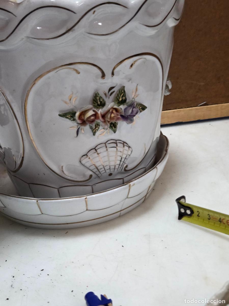 Antig&uuml;edades: maceta con plato vintage - Foto 3