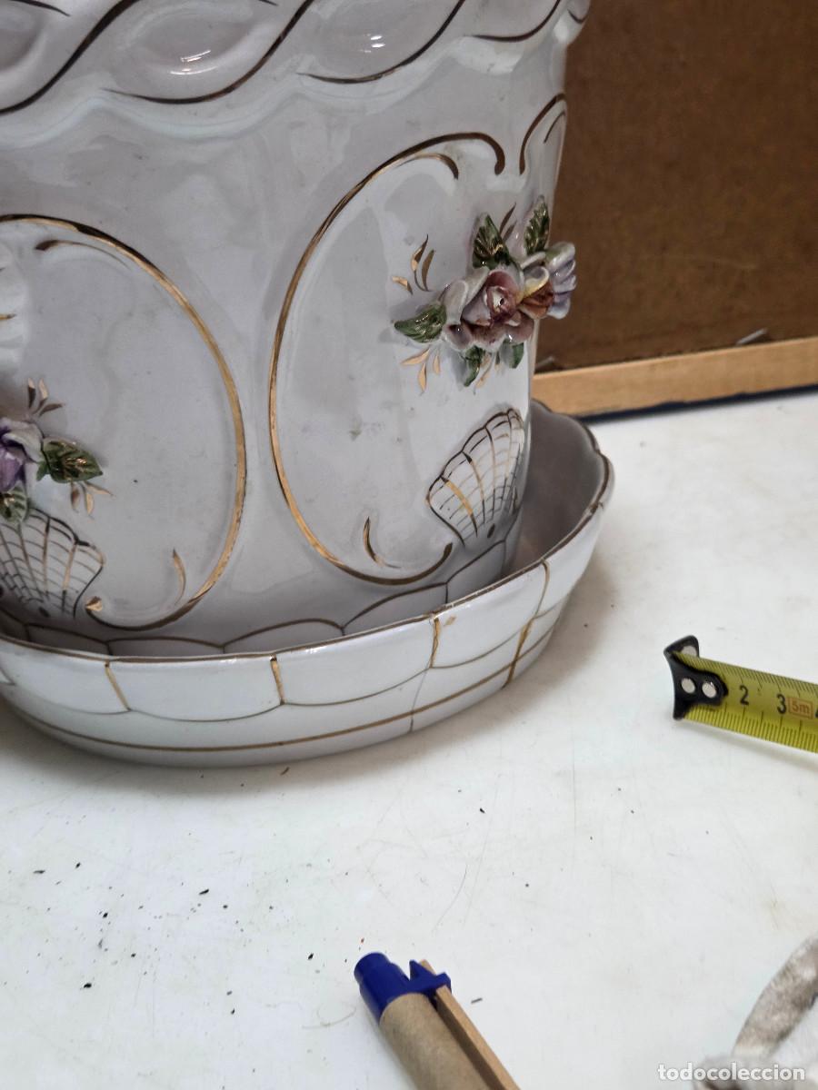 Antig&uuml;edades: maceta con plato vintage - Foto 5