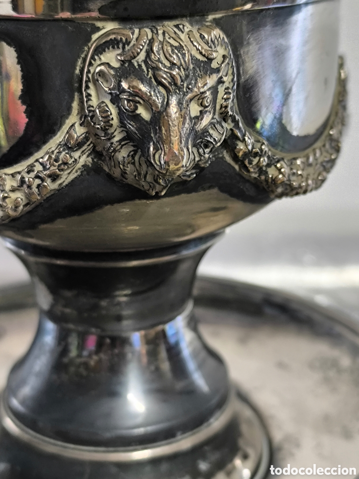 Antig&uuml;edades: Lampara de centro vintage punzon - Foto 2