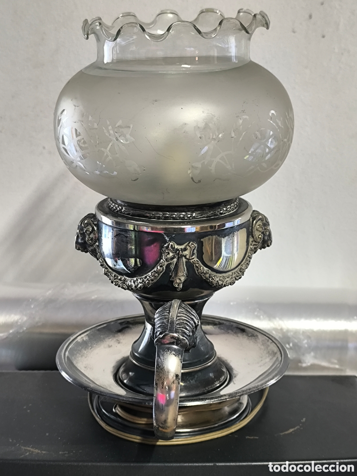 Antig&uuml;edades: Lampara de centro vintage punzon - Foto 5