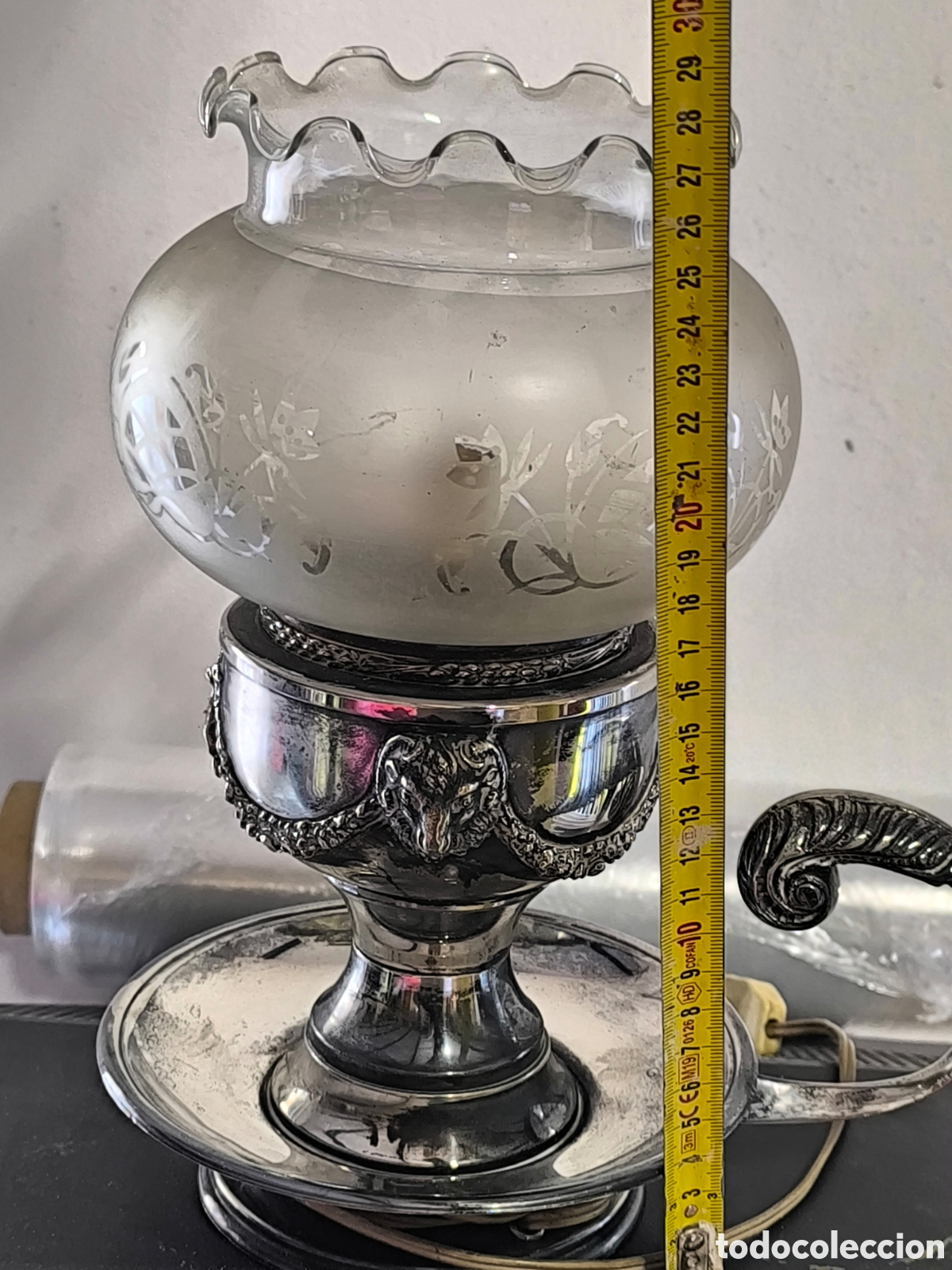 Antig&uuml;edades: Lampara de centro vintage punzon - Foto 6