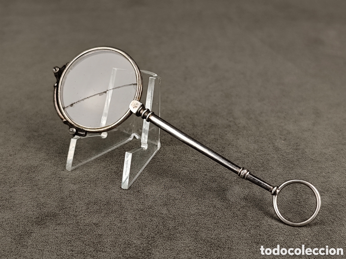 Antig&uuml;edades: Antiguas Gafas Plegables de Plata - Foto 2