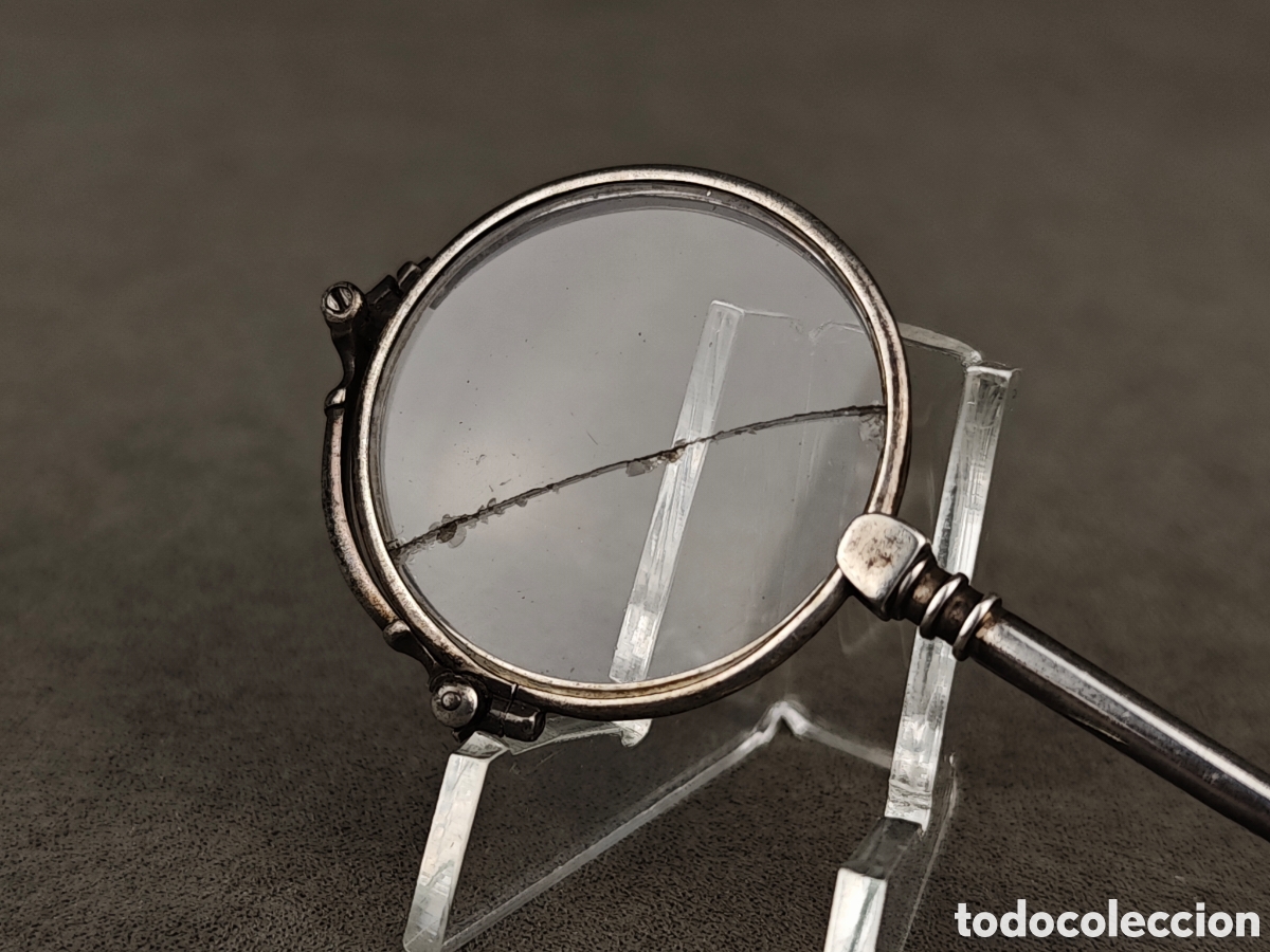 Antig&uuml;edades: Antiguas Gafas Plegables de Plata - Foto 3