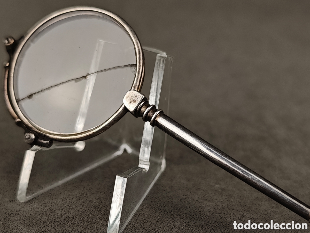 Antig&uuml;edades: Antiguas Gafas Plegables de Plata - Foto 4