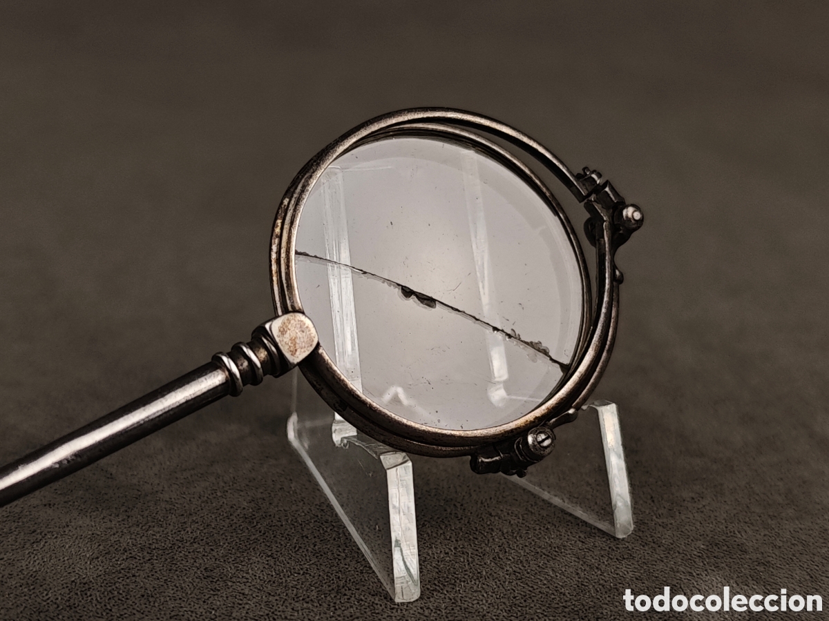 Antig&uuml;edades: Antiguas Gafas Plegables de Plata - Foto 8