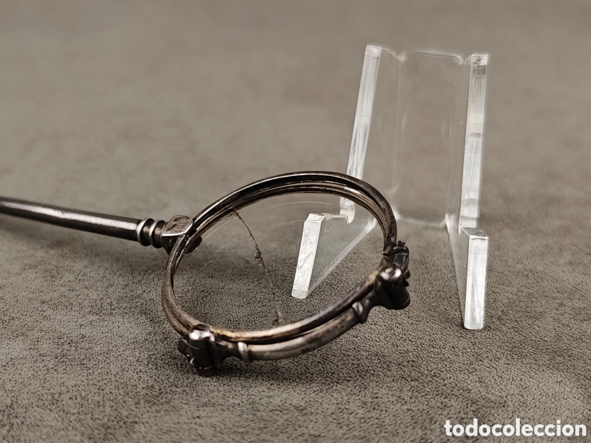 Antig&uuml;edades: Antiguas Gafas Plegables de Plata - Foto 9