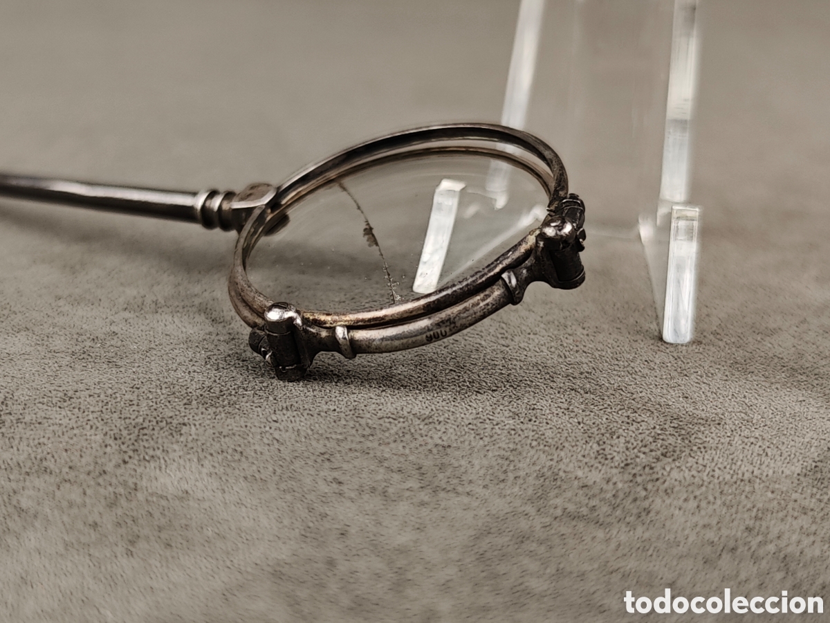 Antig&uuml;edades: Antiguas Gafas Plegables de Plata - Foto 10
