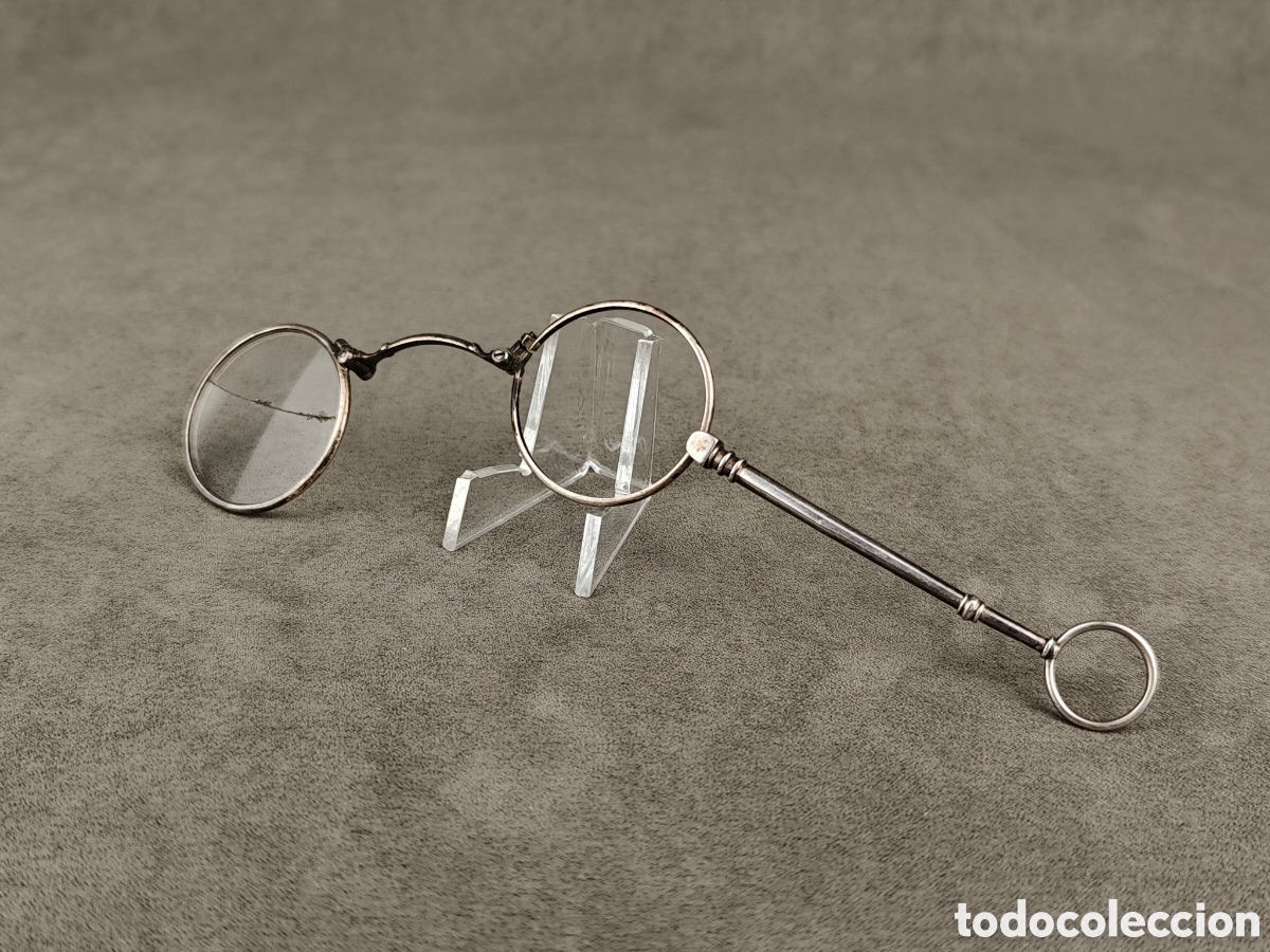 Antig&uuml;edades: Antiguas Gafas Plegables de Plata - Foto 11