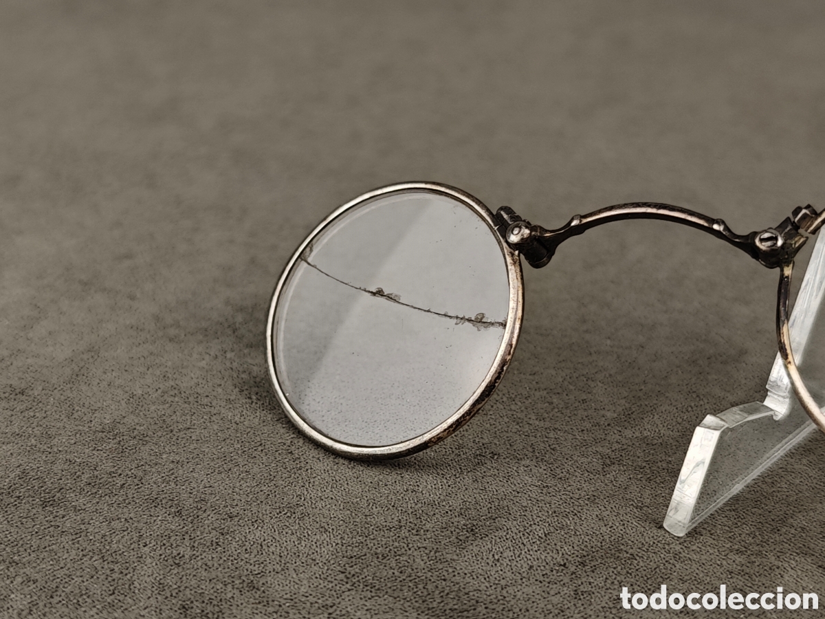 Antig&uuml;edades: Antiguas Gafas Plegables de Plata - Foto 12