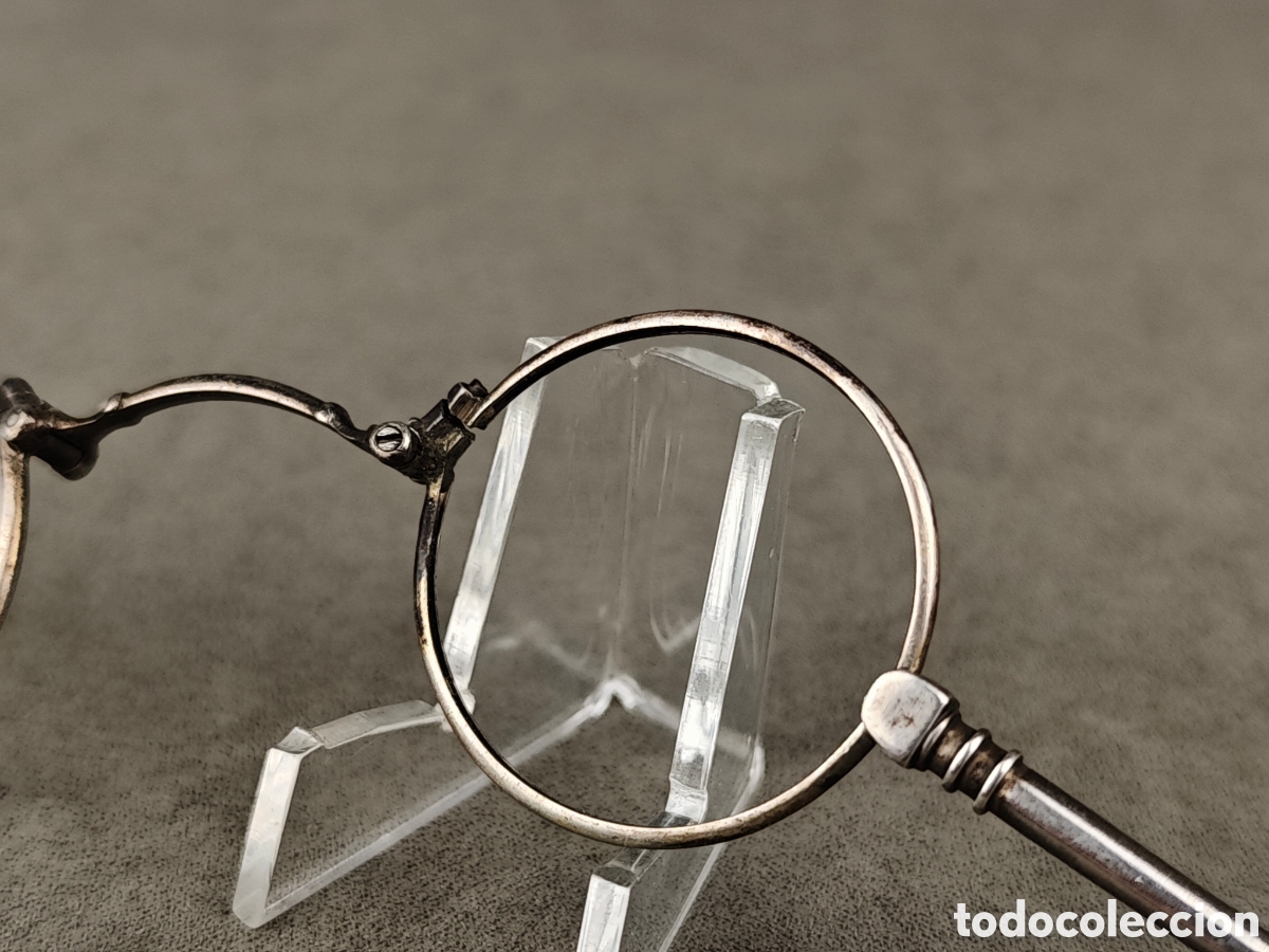 Antig&uuml;edades: Antiguas Gafas Plegables de Plata - Foto 13