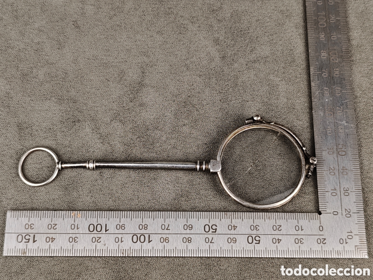 Antig&uuml;edades: Antiguas Gafas Plegables de Plata - Foto 18