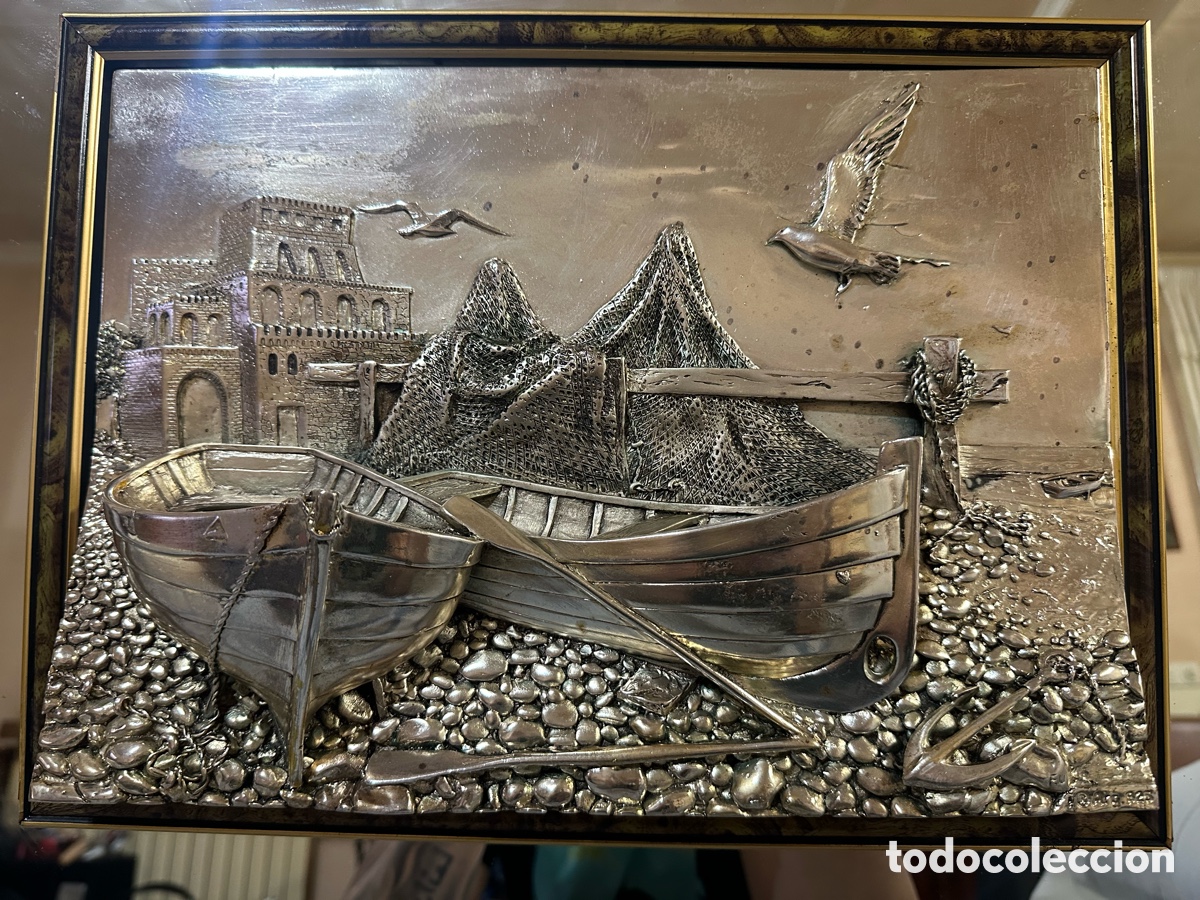 Antig&uuml;edades: CUADRO EN PLATA DE LEY 925 - Foto 2