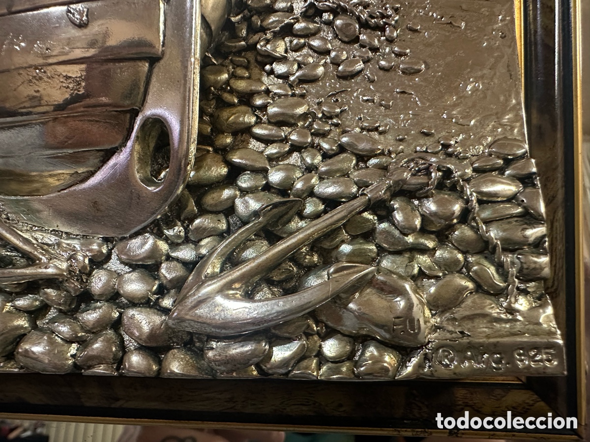 Antig&uuml;edades: CUADRO EN PLATA DE LEY 925 - Foto 3