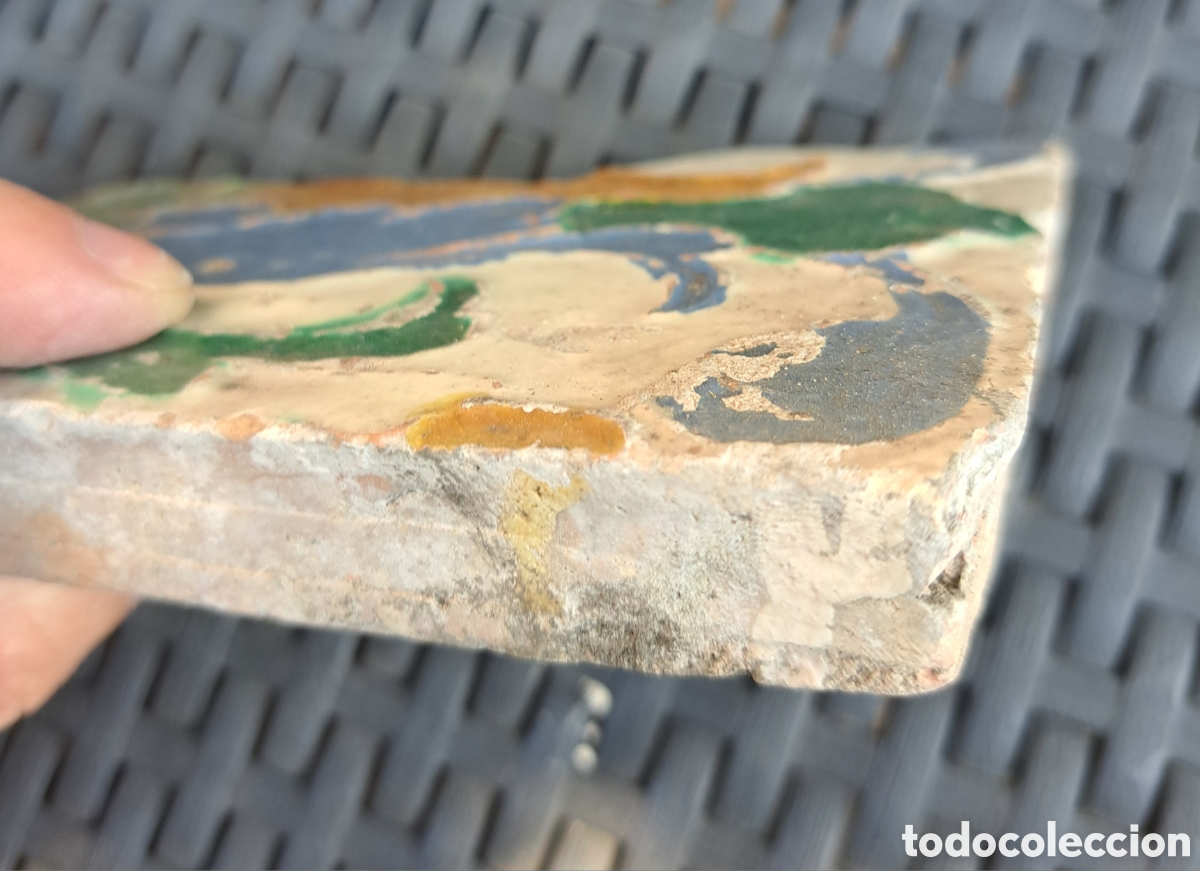 Antig&uuml;edades: Azulejo Siglo XVI. Toledo. - Foto 2