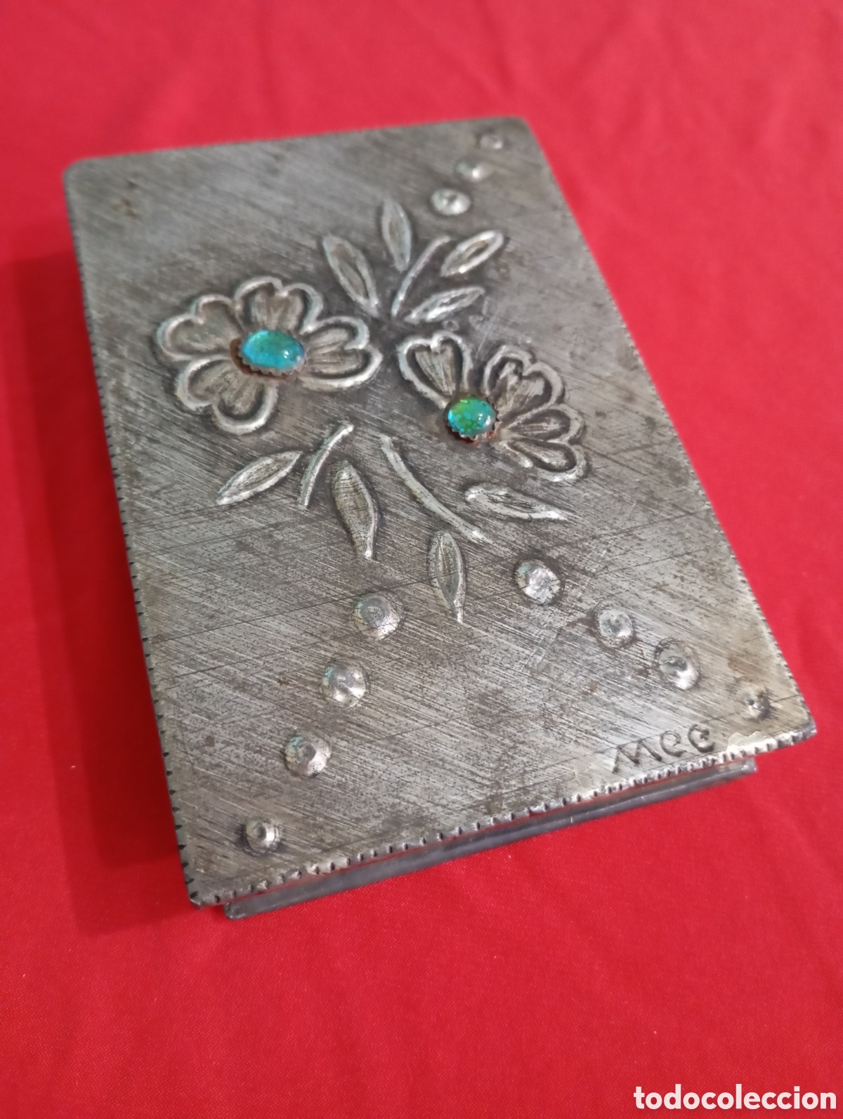 Antig&uuml;edades: Cerillero Alpaca* Caja Multiusos Barajas de cartas u otros Antigua Art Dec&oacute;