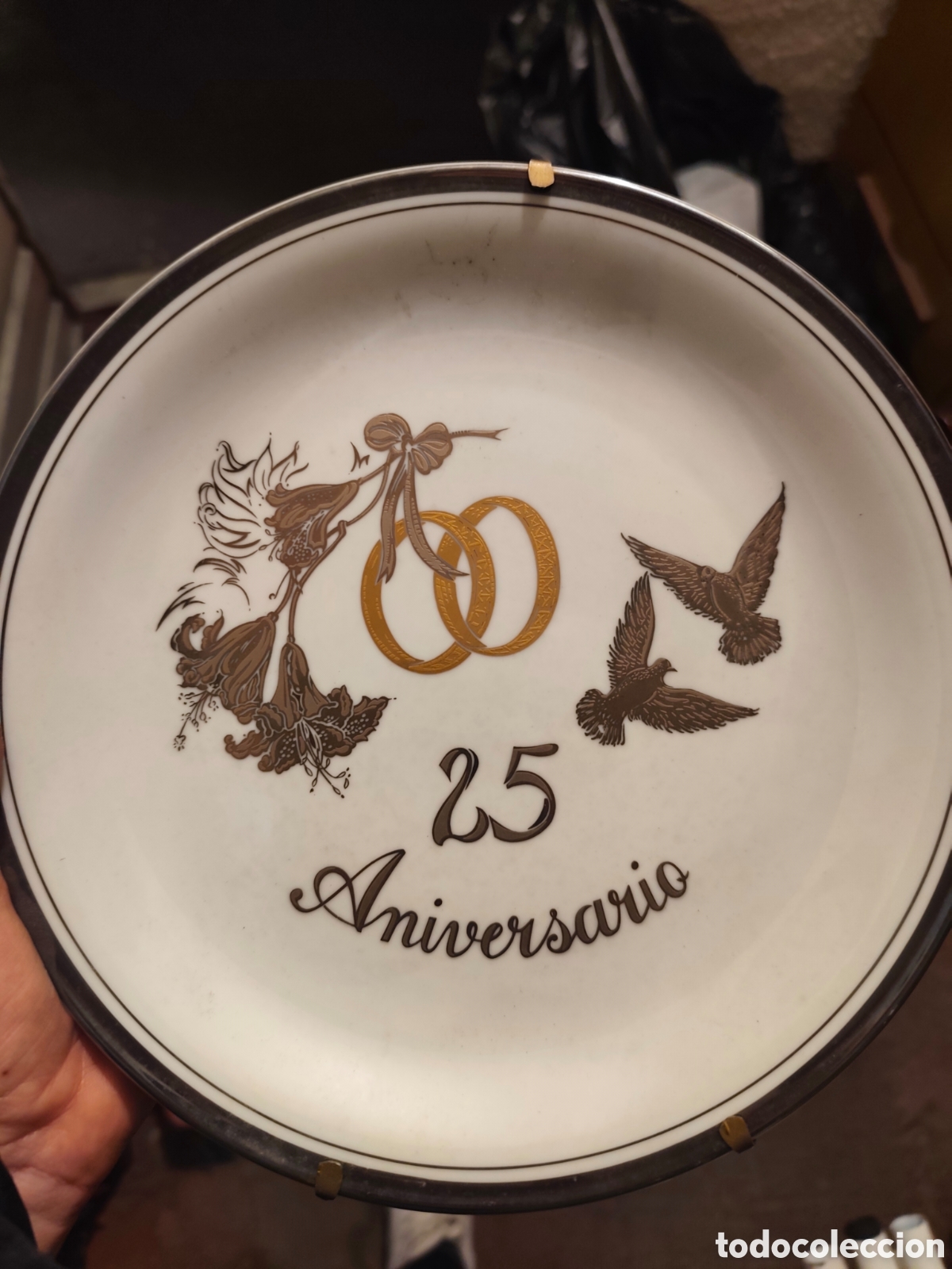 Antig&uuml;edades: Plato bodas de plata - Foto 1