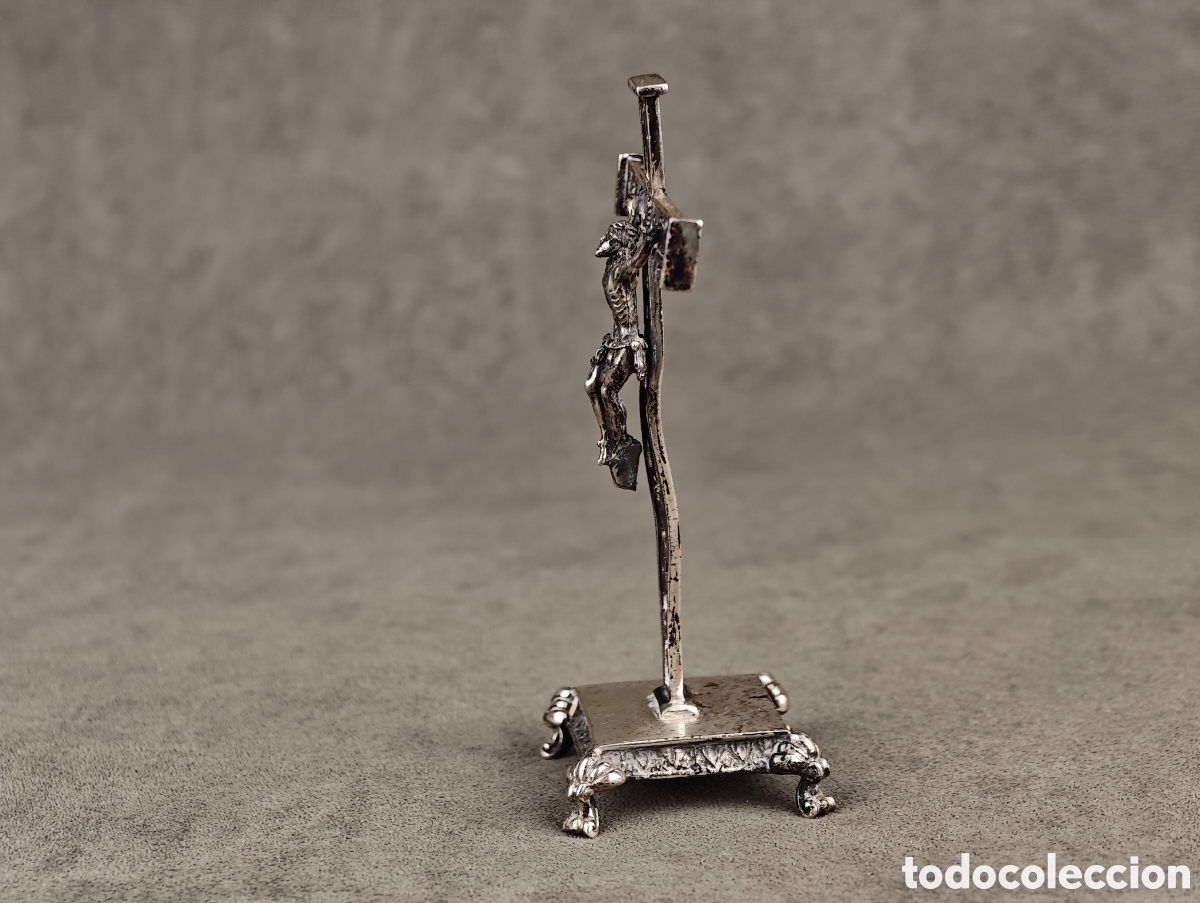 Antig&uuml;edades: Antiguo Crucifijo de Plata - Foto 8