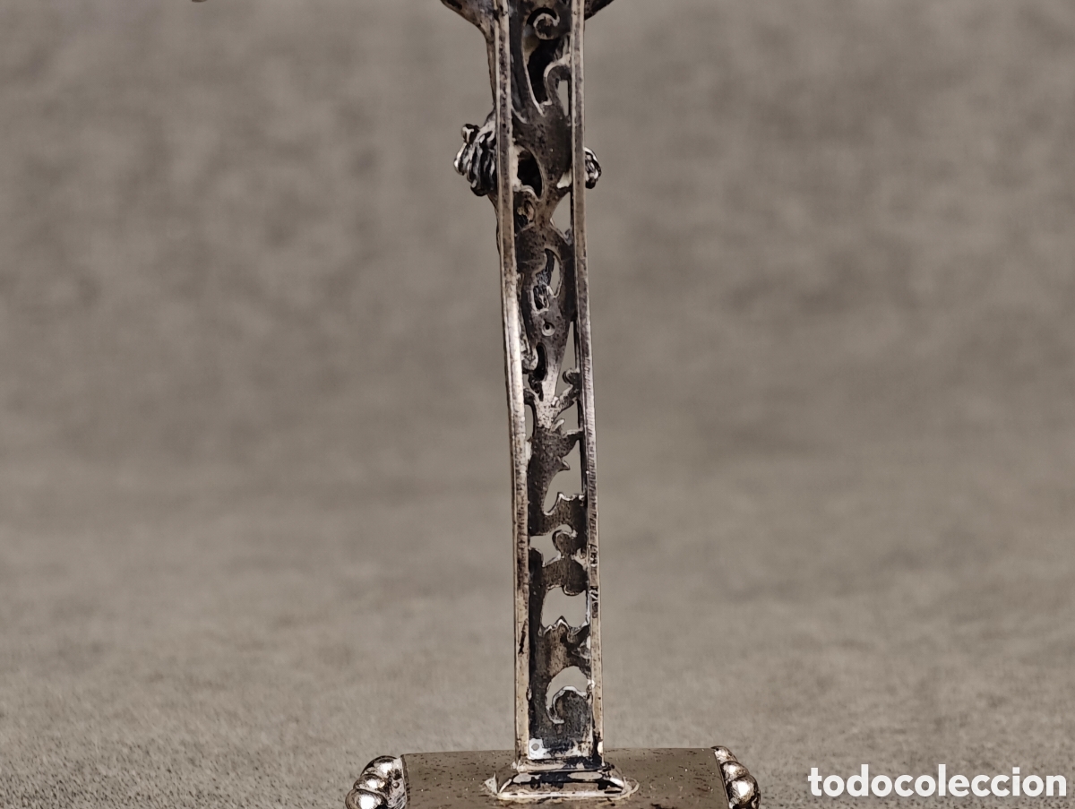 Antig&uuml;edades: Antiguo Crucifijo de Plata - Foto 12