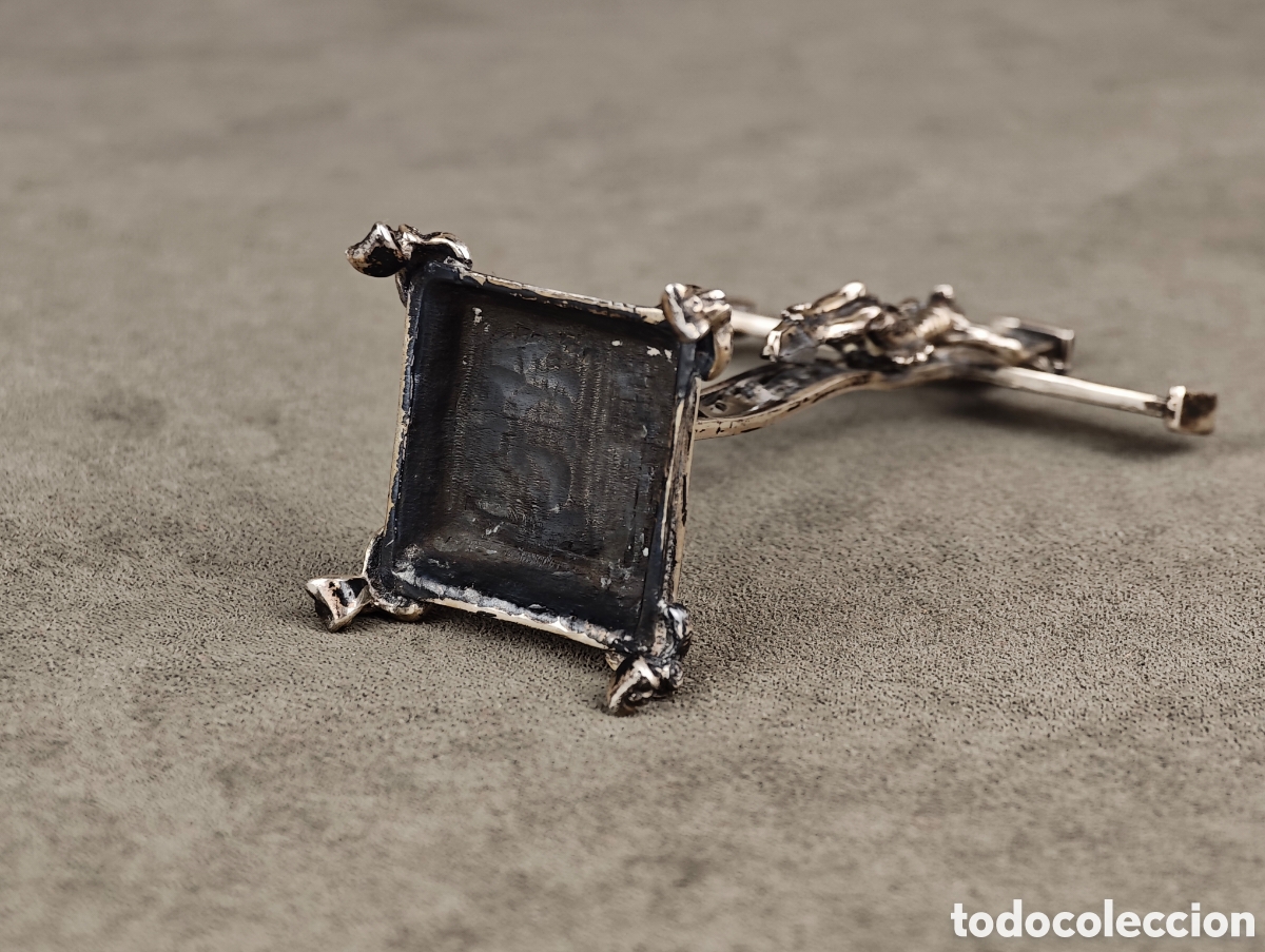 Antig&uuml;edades: Antiguo Crucifijo de Plata - Foto 16