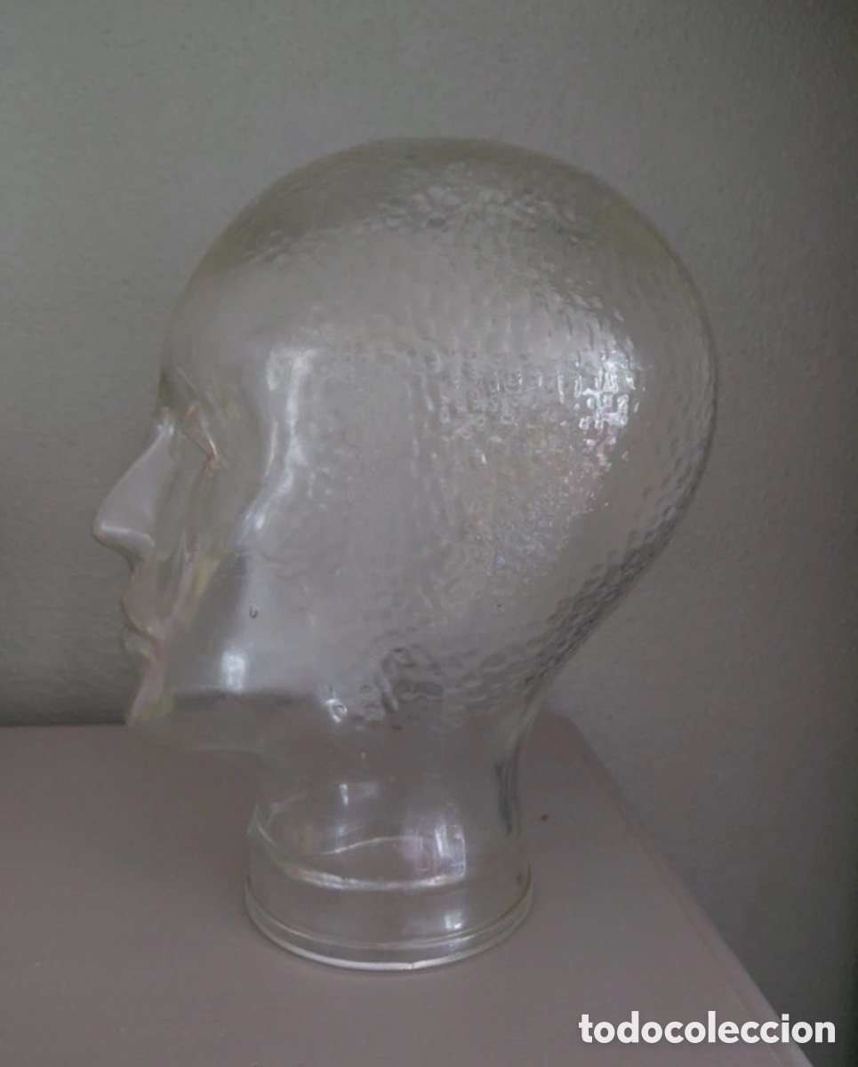 Antig&uuml;edades: Antigua cabeza de cristal - Foto 3