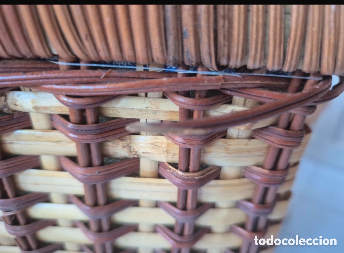 Antig&uuml;edades: Antigua cesta de picnic - Foto 6