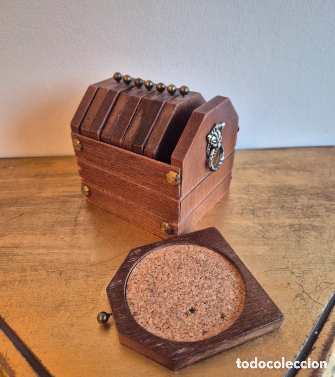 Antig&uuml;edades: Antiguo juego de posavasos - Foto 2