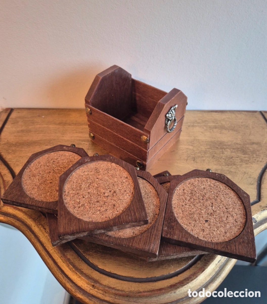 Antig&uuml;edades: Antiguo juego de posavasos - Foto 3