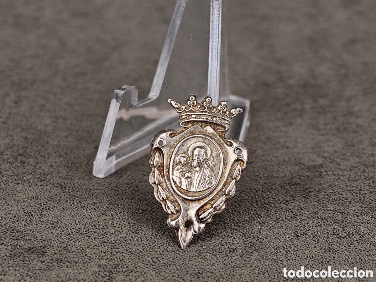 Antig&uuml;edades: Antigua Medalla Religiosa de Plata - Foto 3