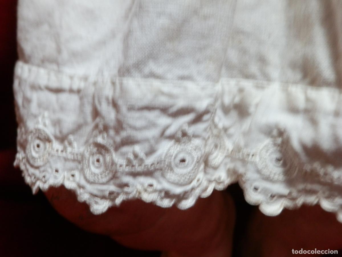 Antig&uuml;edades: ANTIGUO VESTIDITO BEBE EN ALGOD&Oacute;N Y PUNTILLA - Foto 5