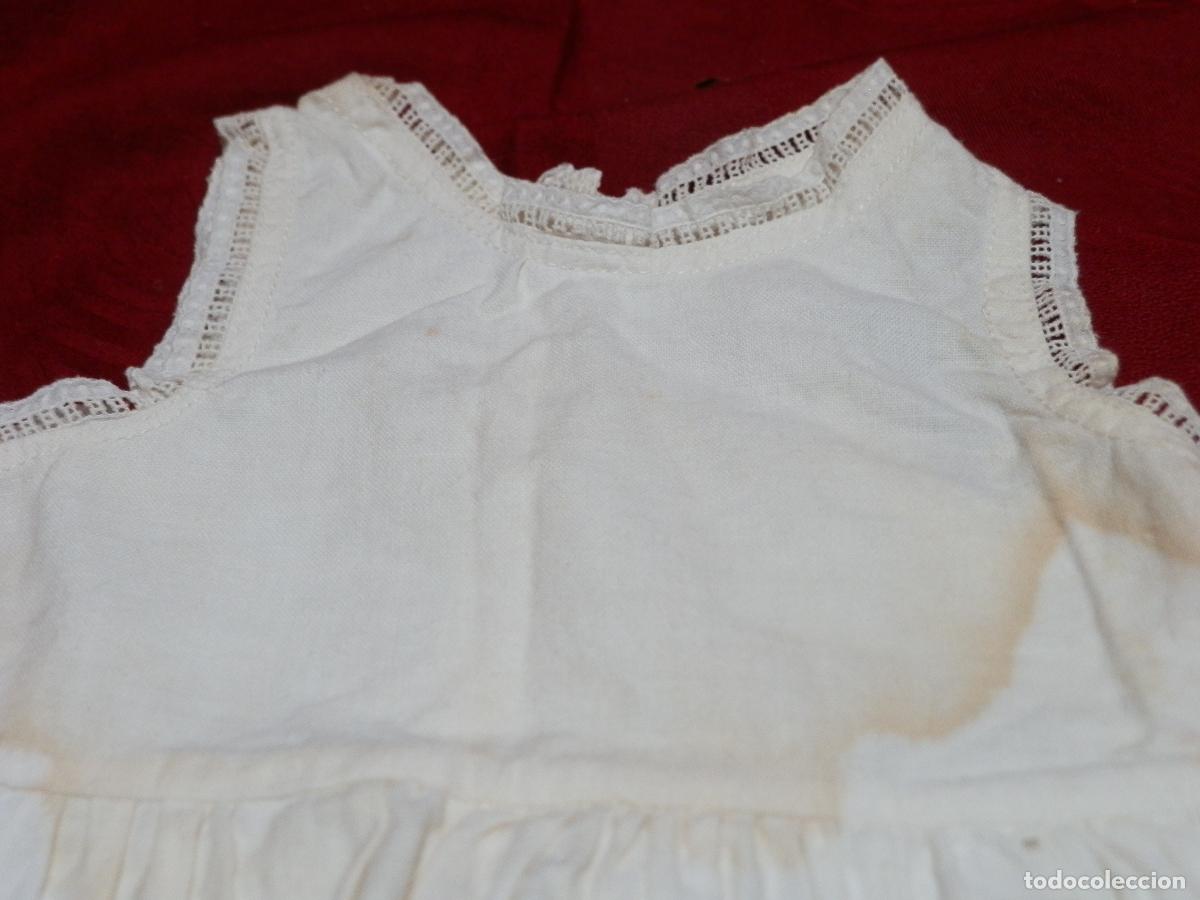 Antig&uuml;edades: ANTIGUO VESTIDITO BEBE EN ALGOD&Oacute;N Y PUNTILLA - Foto 6