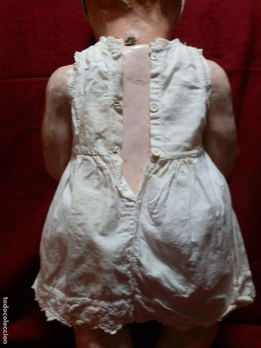 Antig&uuml;edades: ANTIGUO VESTIDITO BEBE EN ALGOD&Oacute;N Y PUNTILLA - Foto 7