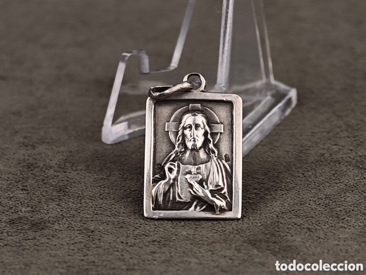 Antig&uuml;edades: Antigua Medalla Religiosa de Plata - Foto 2