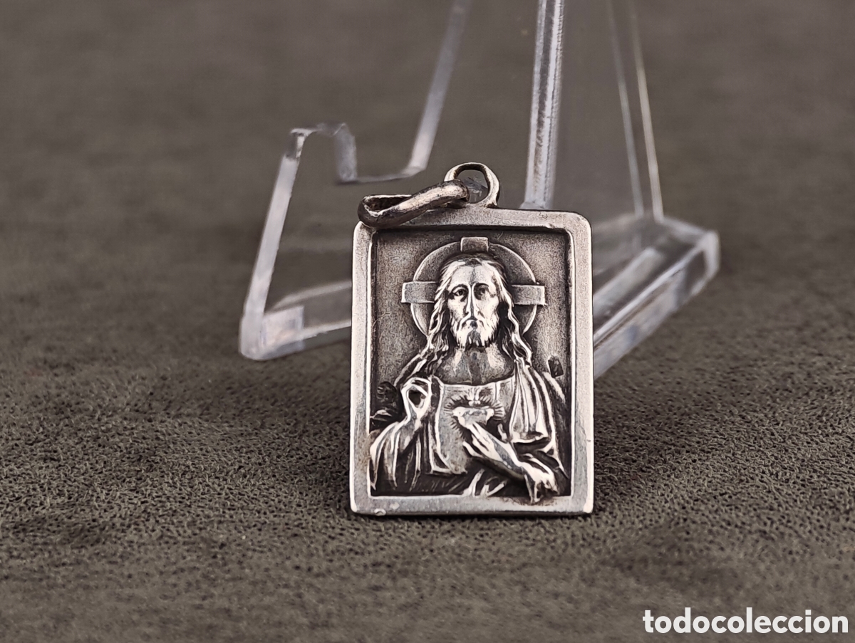Antig&uuml;edades: Antigua Medalla Religiosa de Plata - Foto 4