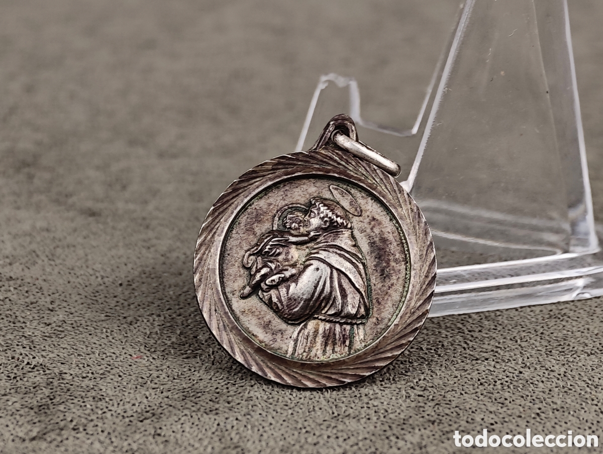 Antig&uuml;edades: Antigua Medalla Religiosa de Plata - Foto 2
